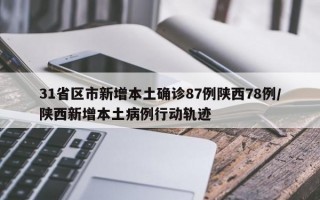 31省区市新增本土确诊87例陕西78例/陕西新增本土病例行动轨迹