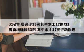 31省新增确诊33例其中本土17例/31省新增确诊33例 其中本土17例行动轨迹