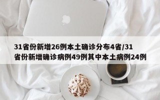 31省份新增26例本土确诊分布4省/31省份新增确诊病例49例其中本土病例24例