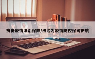 抗击疫情法治保障/法治为疫情防控保驾护航